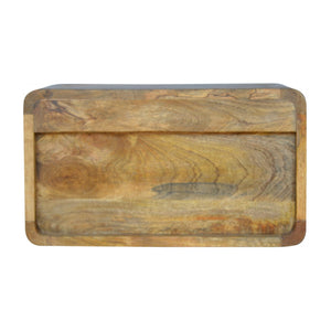 Curved Oak-ish Floating Bedside Table