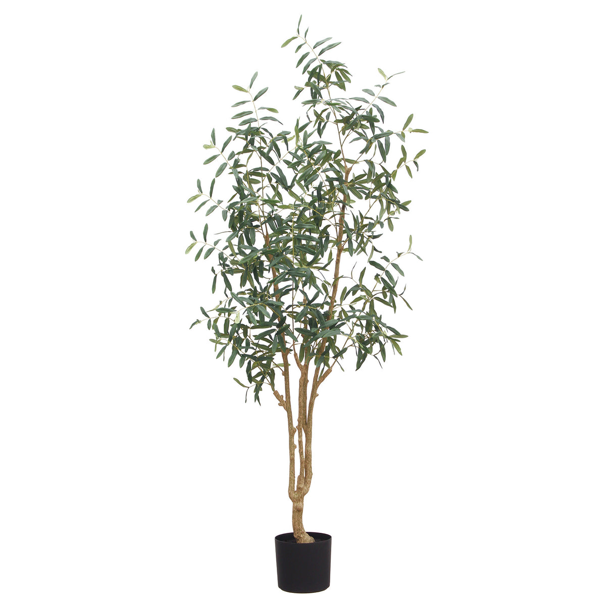 An artificial olive tree on a white background