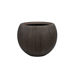 Textured brown pot on a white background