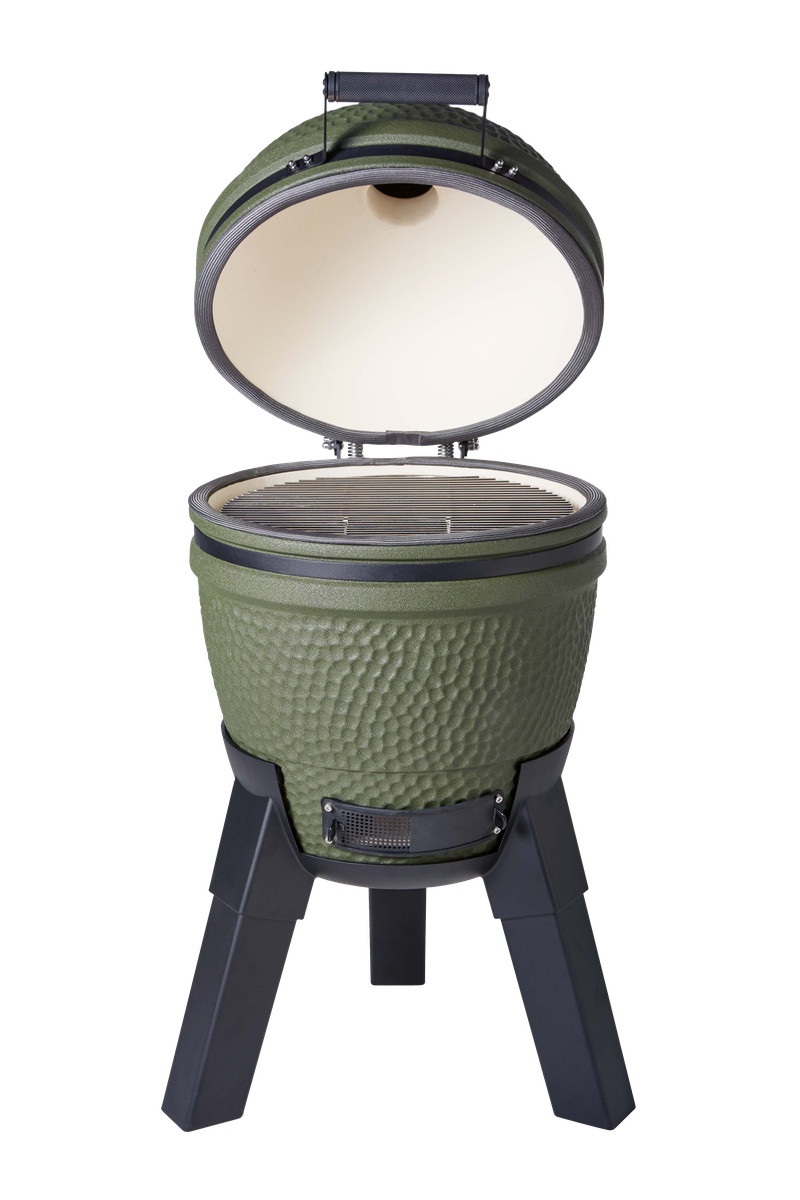 Moddern Kamado Barbecue Olive Green With Aluminium Base & Legs